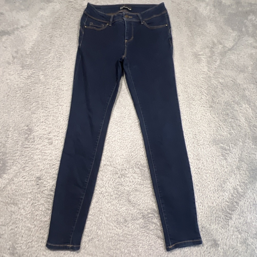 Miss Poured In Blue Jeans Skinny Dark Wash‎ 5 Pocket Stretch Women's 4 28x28